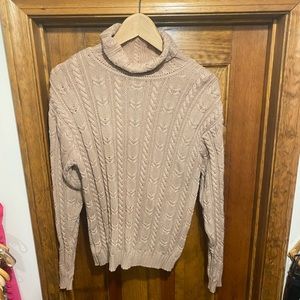 Talbots cable-knit turtleneck